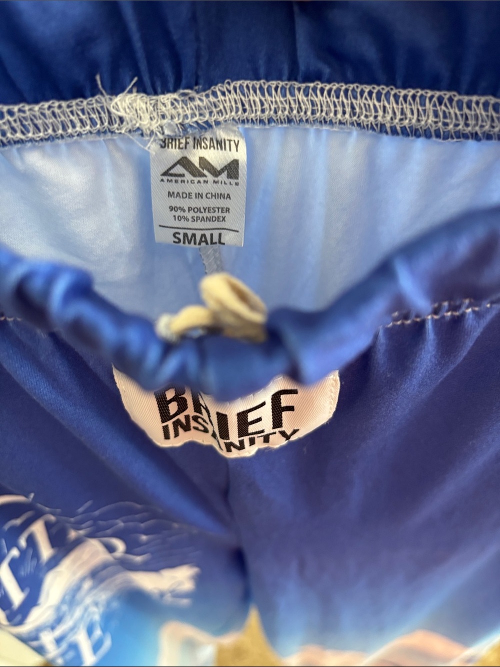 Brief Insanity Life Is Better at the Lake Lounge Pants Unisex Small Blue White - Picture 7 of 7